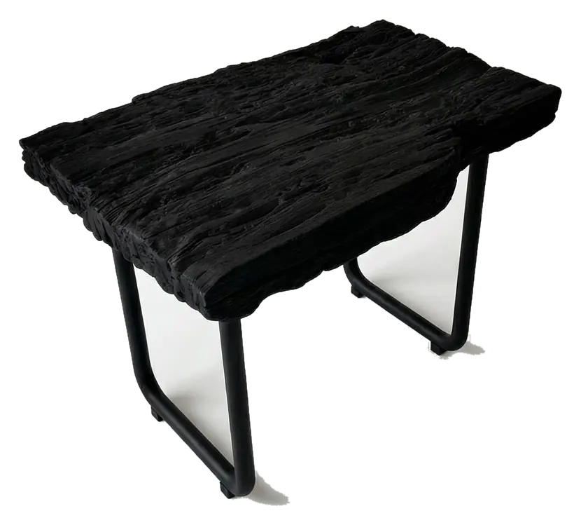 Black side table cutout