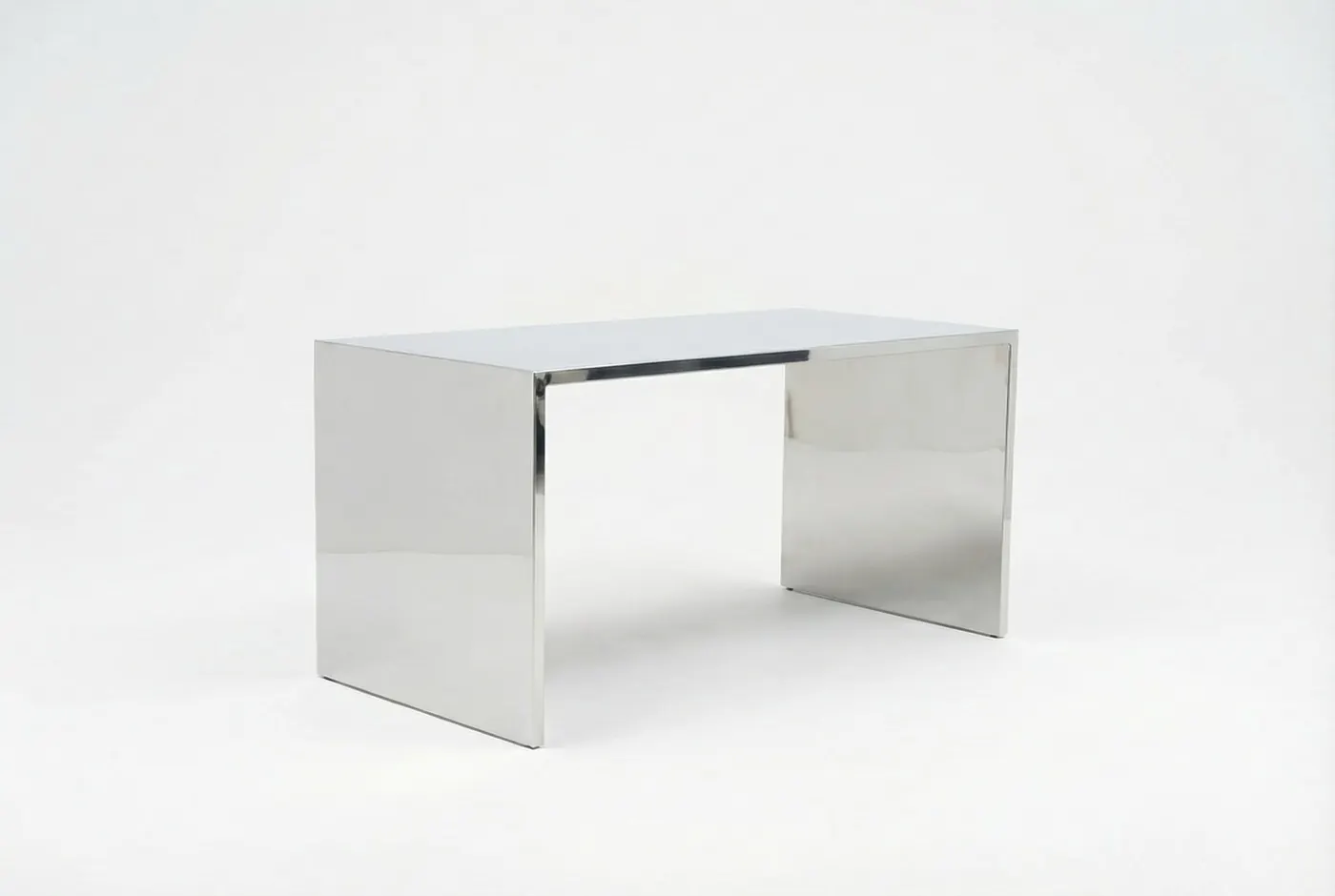 Reflective chrome desk