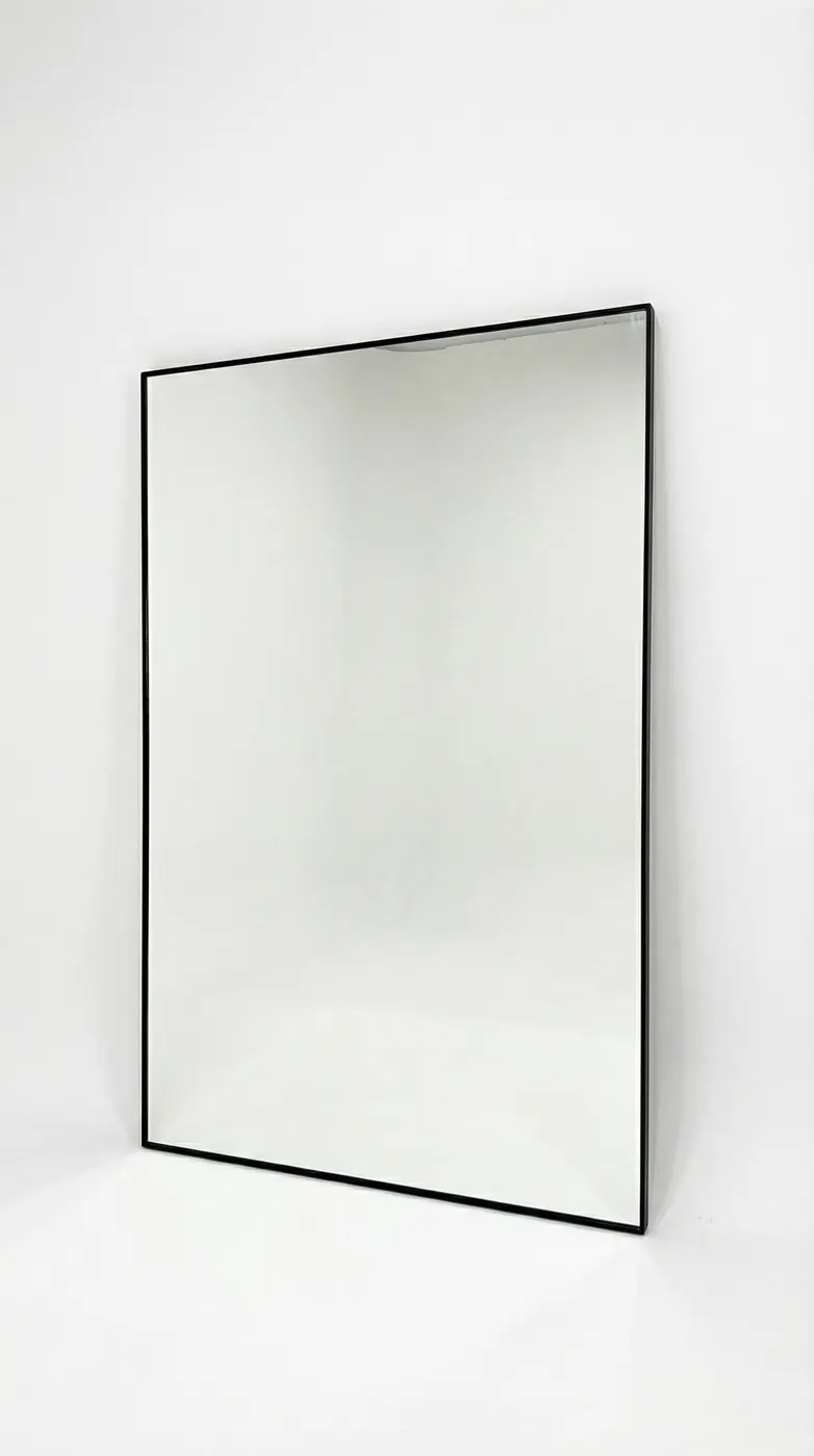 Tall black framed mirror